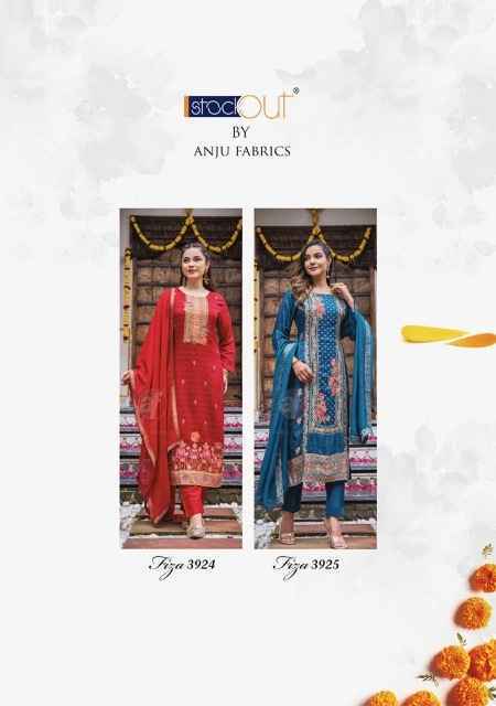 Anju Fabrics Fiza Vol 2 Readymade Jacquard Suit 5 Pc Catalog