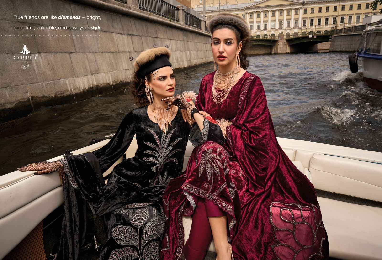 Cindrella Moscow Story Velvet Dress Material 6 pcs Catalogue