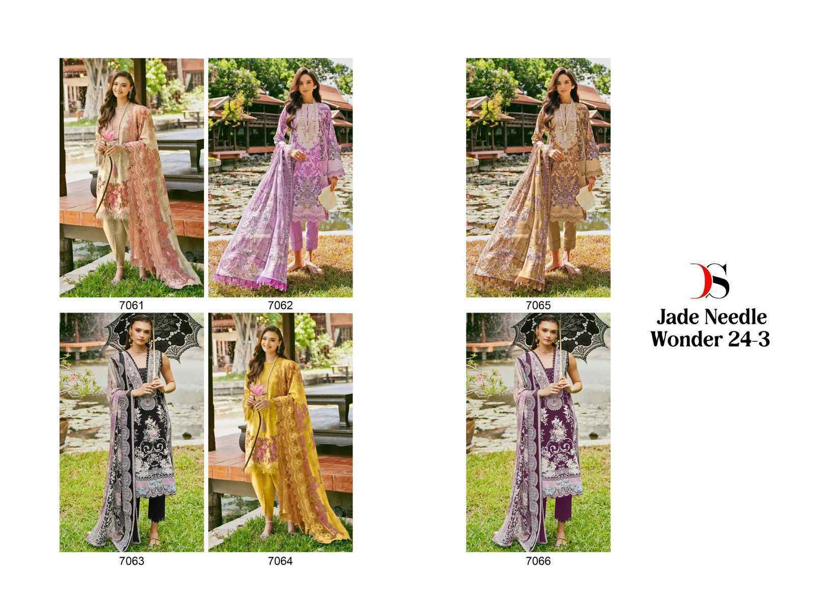 Deepsy Jade Needle Wonder Vol 24 Vol-3 Cotton Dress Material (6 pcs Catalogue)