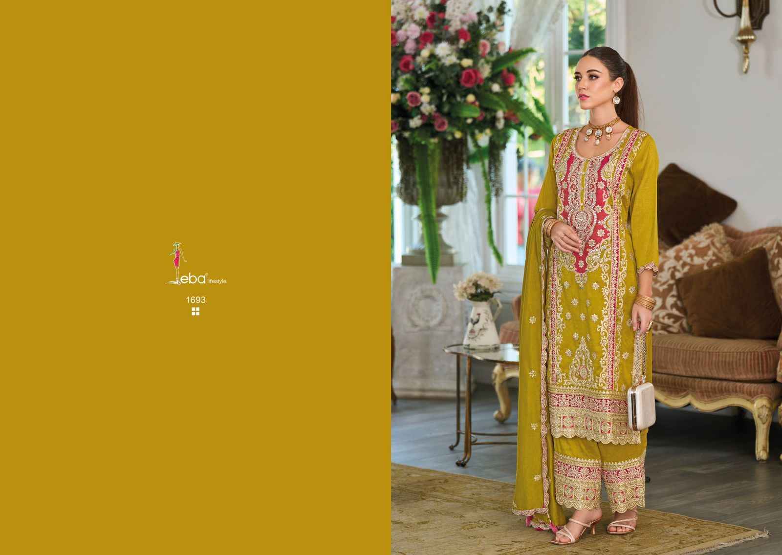 Eba Lifestyle Sahira Silk Readymade Dress (2 pcs Catalogue) 