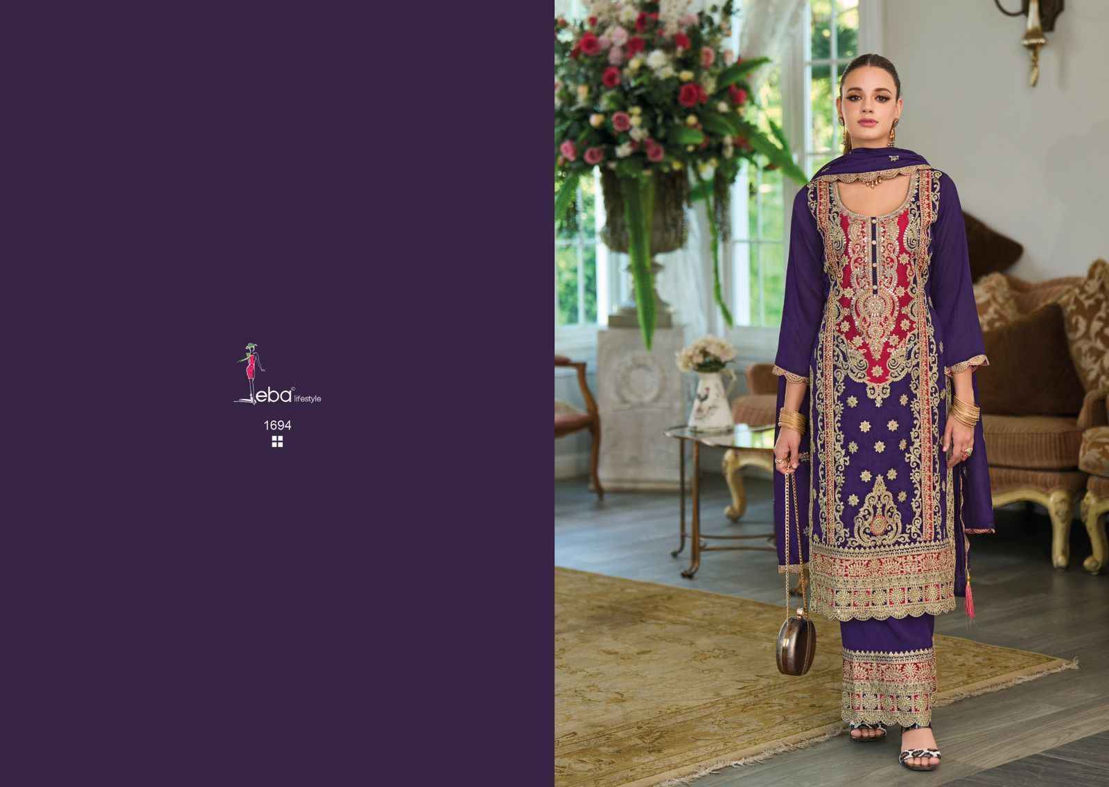 Eba Lifestyle Sahira Silk Readymade Dress (2 pcs Catalogue) 