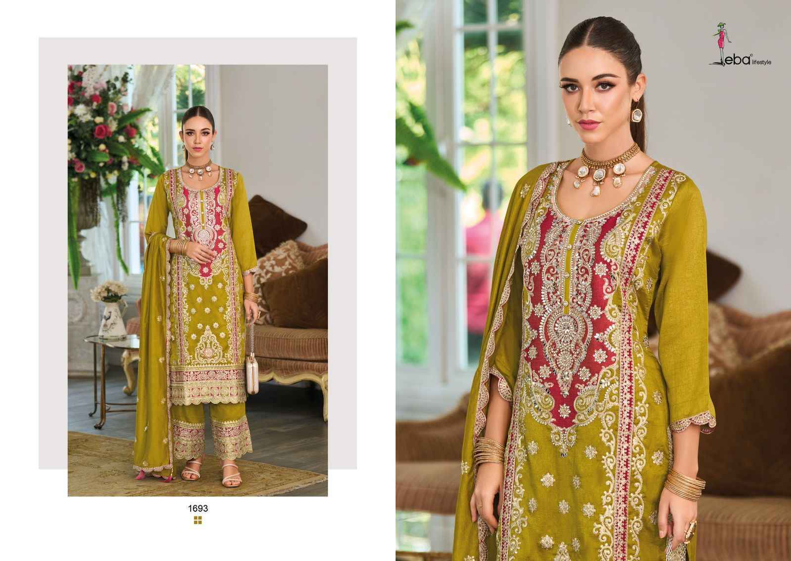 Eba Lifestyle Sahira Silk Readymade Dress (2 pcs Catalogue) 