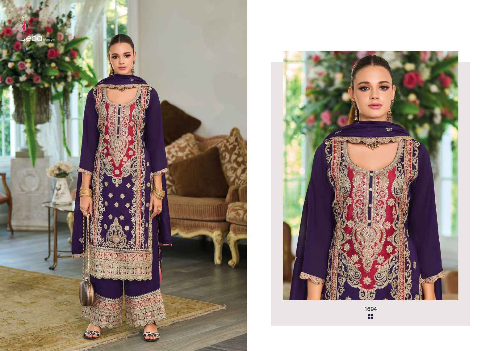 Eba Lifestyle Sahira Silk Readymade Dress (2 pcs Catalogue) 