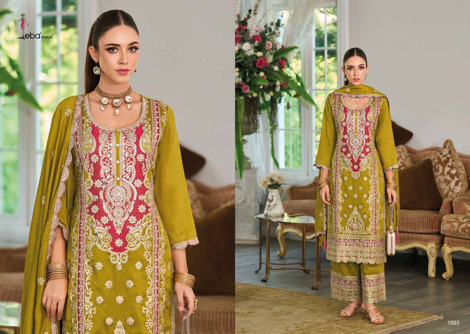 Eba Lifestyle Sahira Silk Readymade Dress (2 pcs Catalogue) 