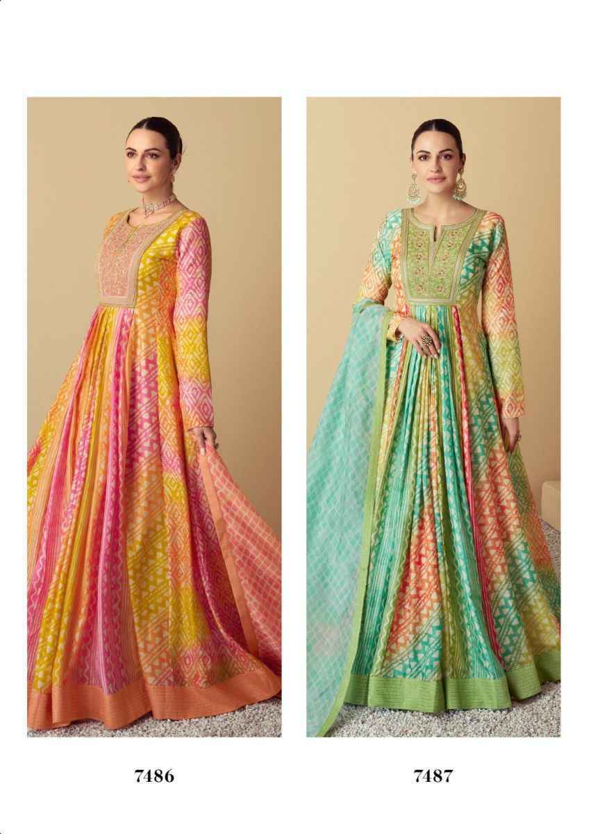 Gulkayra Designer Vaari Readymade Muslin Dress 2 pcs Catalogue