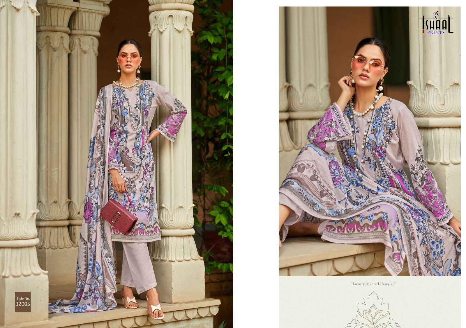 Ishaal Prints Gulmohar Vol-32 Lawn Dress Material (10 Pc Catalouge)