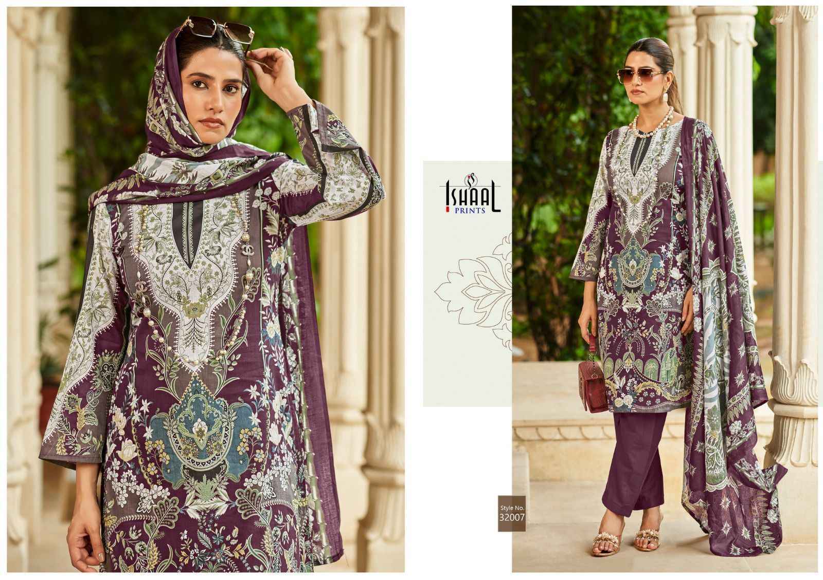 Ishaal Prints Gulmohar Vol-32 Lawn Dress Material (10 Pc Catalouge)