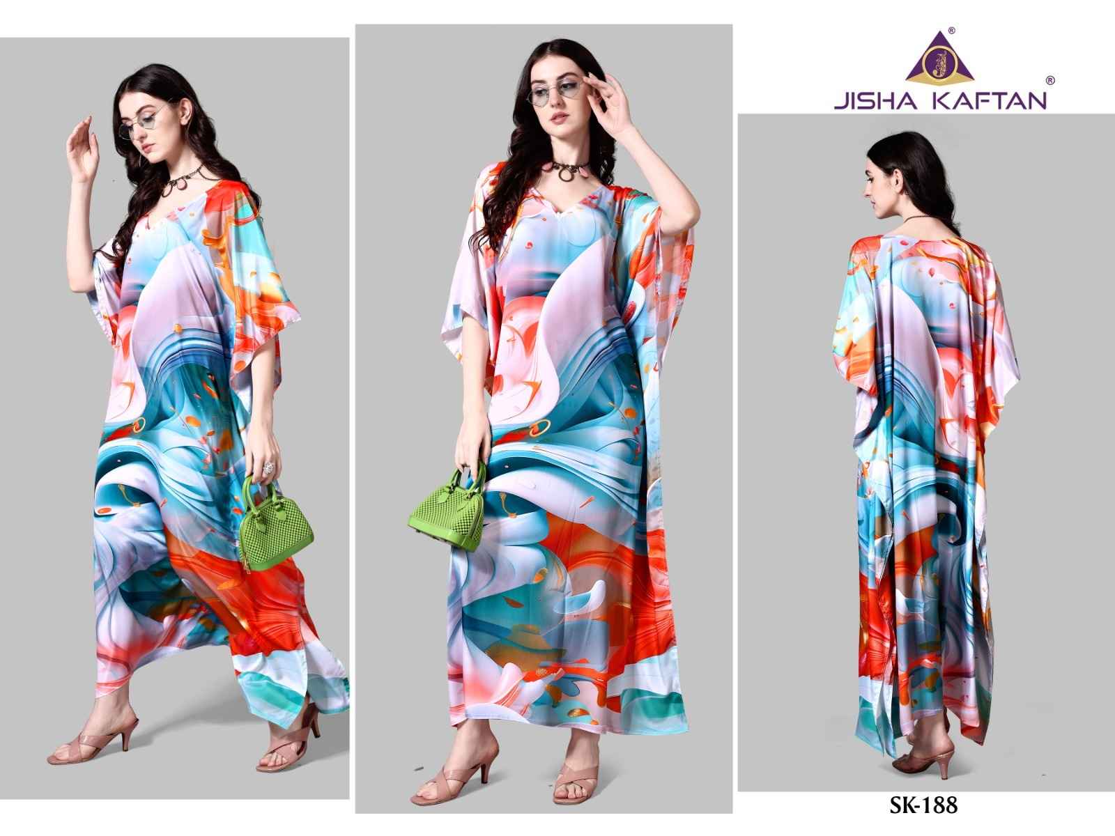 Jisha Silk Kaftan Vol-11 Kaftan Western Collection (08 pcs Cataloge)