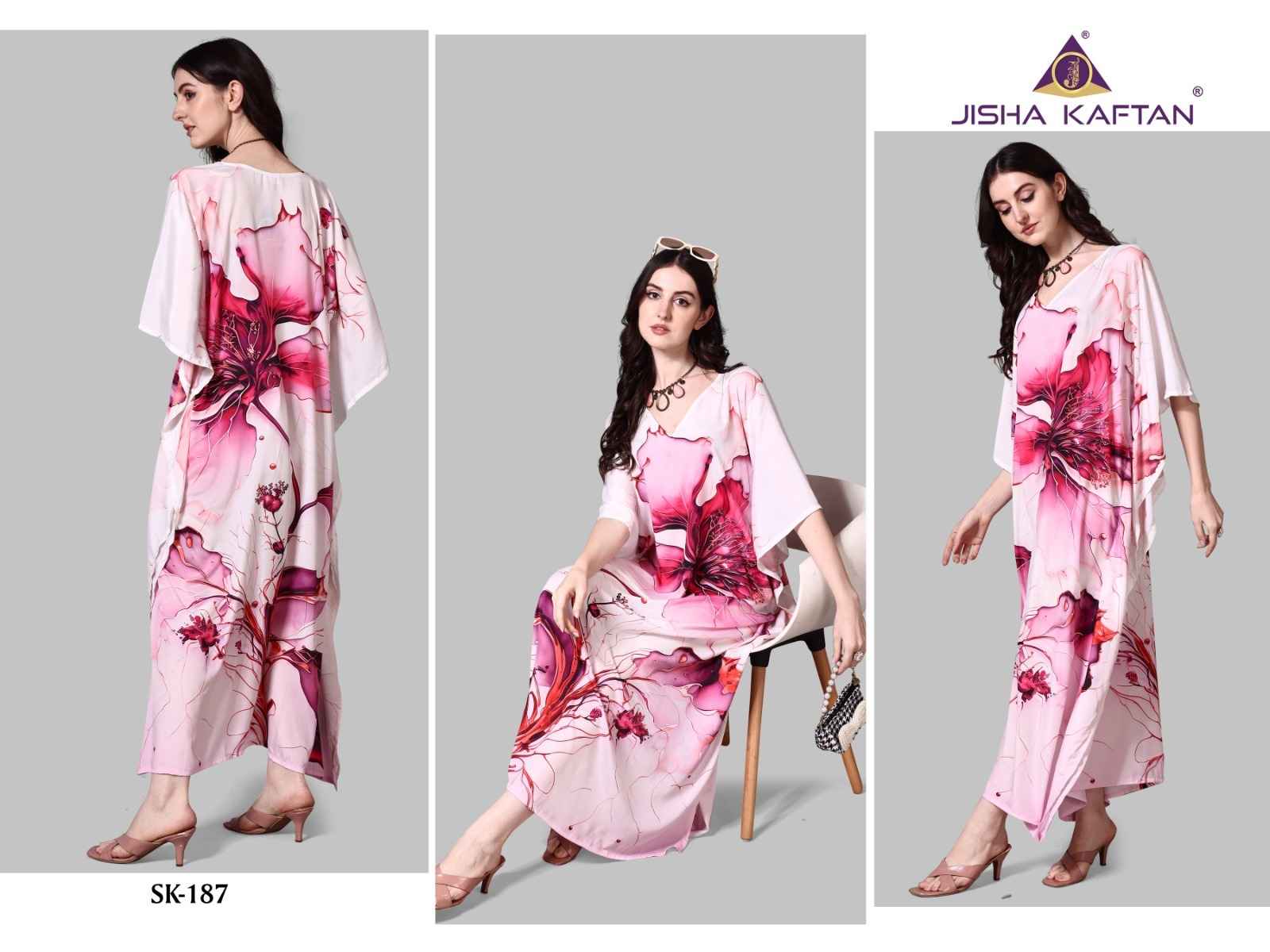 Jisha Silk Kaftan Vol-11 Kaftan Western Collection (08 pcs Cataloge)