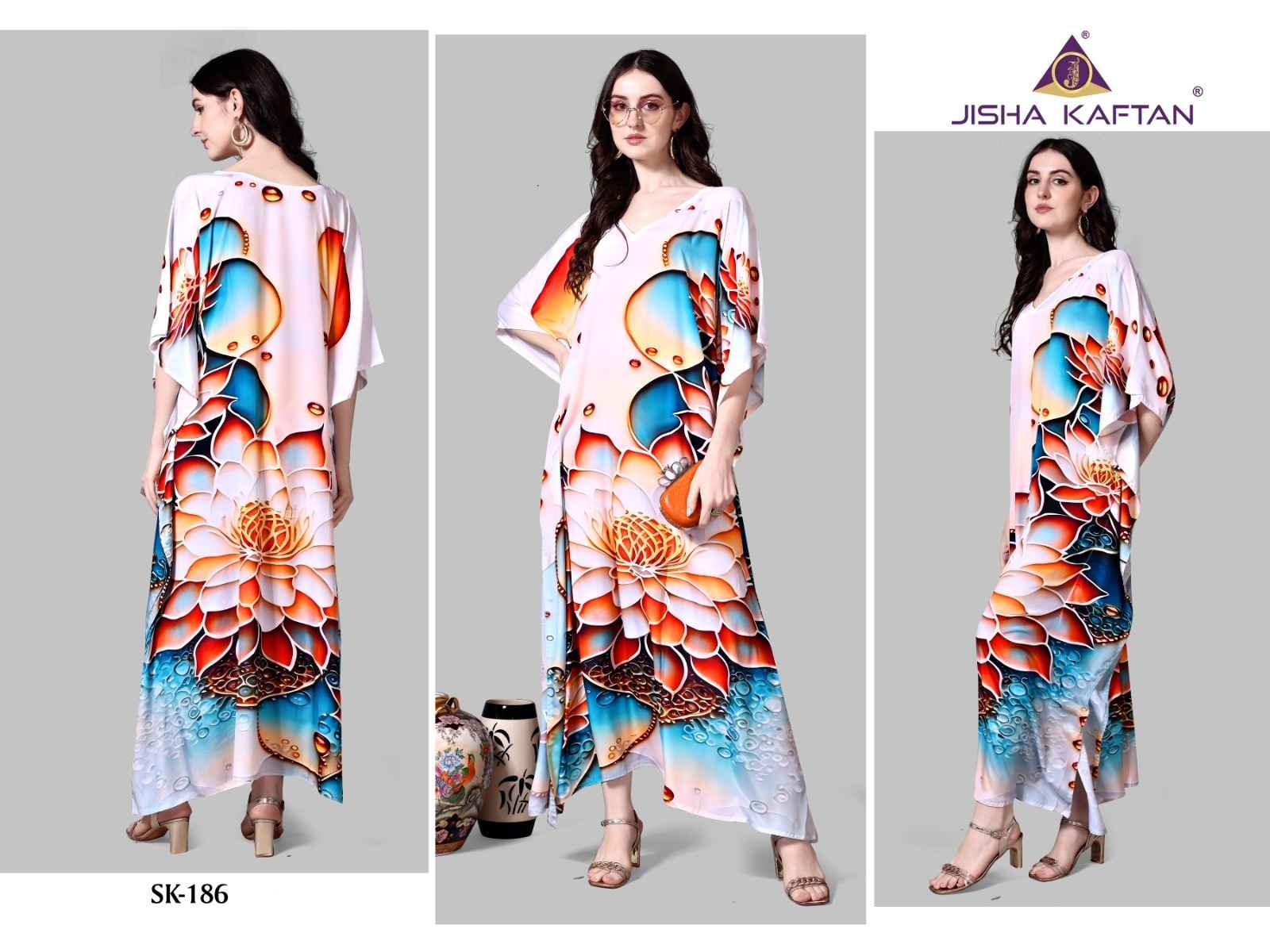 Jisha Silk Kaftan Vol-11 Kaftan Western Collection (08 pcs Cataloge)