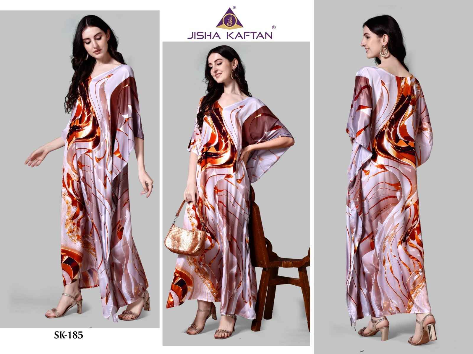 Jisha Silk Kaftan Vol-11 Kaftan Western Collection (08 pcs Cataloge)