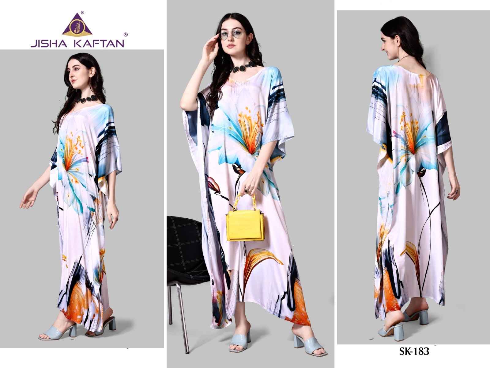 Jisha Silk Kaftan Vol-11 Kaftan Western Collection (08 pcs Cataloge)