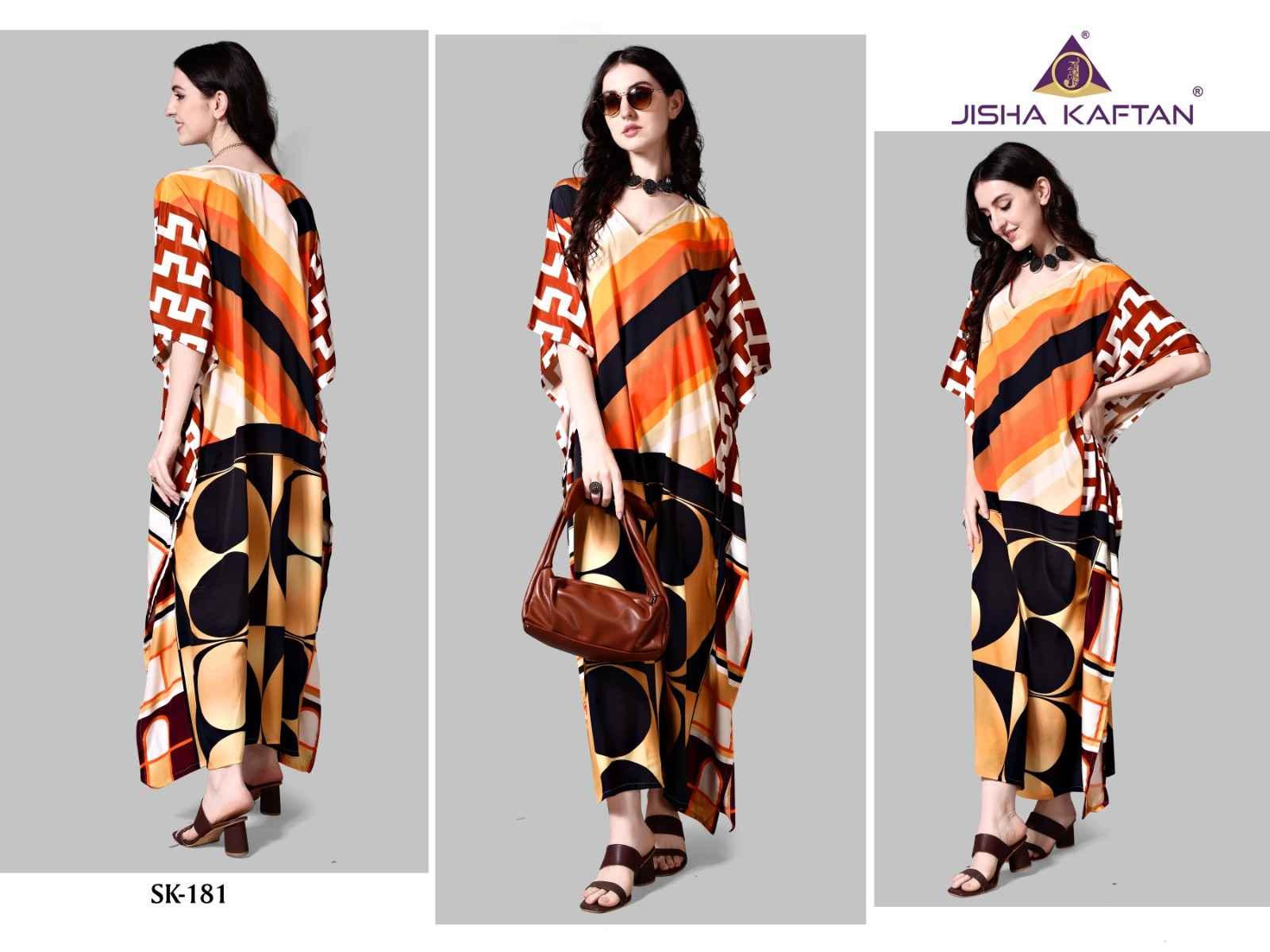 Jisha Silk Kaftan Vol-11 Kaftan Western Collection (08 pcs Cataloge)