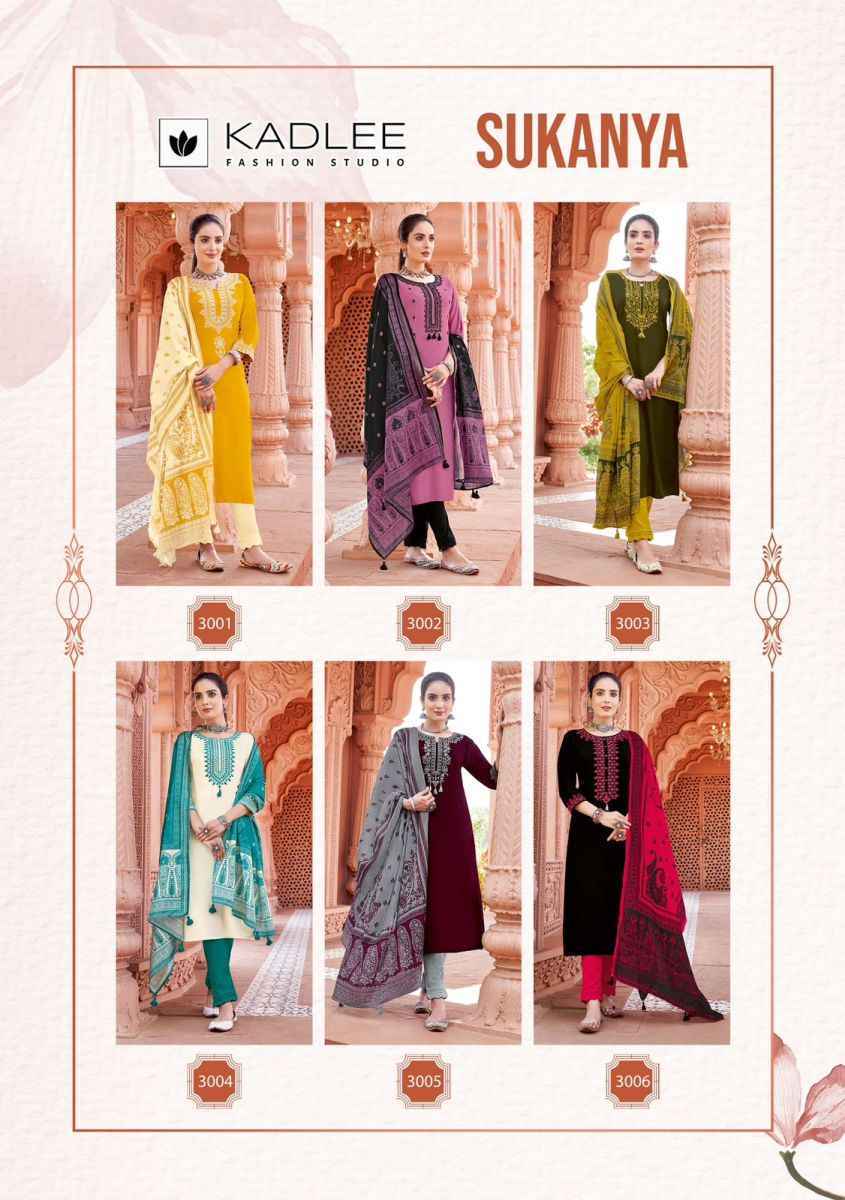 Kadlee Sukanya Rayon Kurti Combo 6 pcs Catalogue