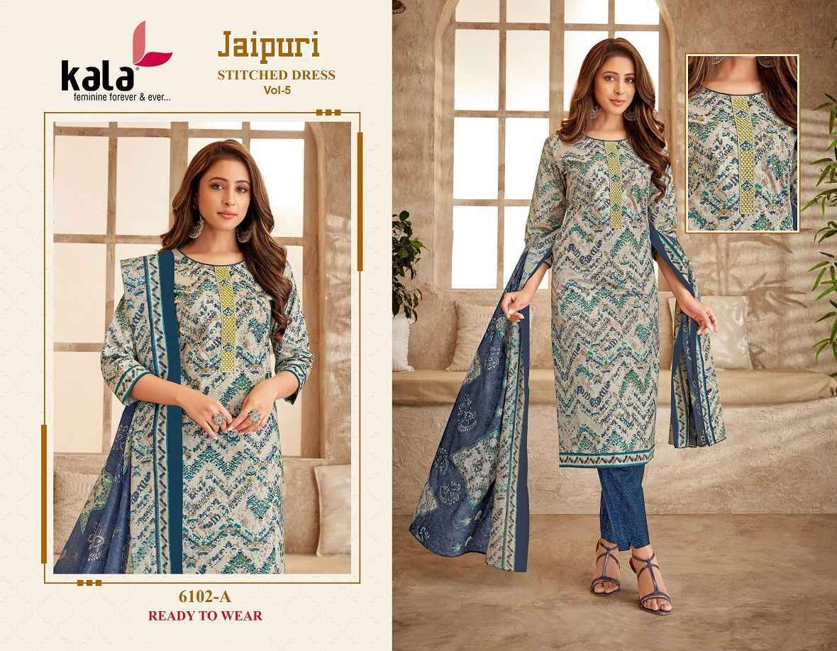 Kala Jaipuri Vol-5 Cotton Readymade Dress (12 Pc Catalog)