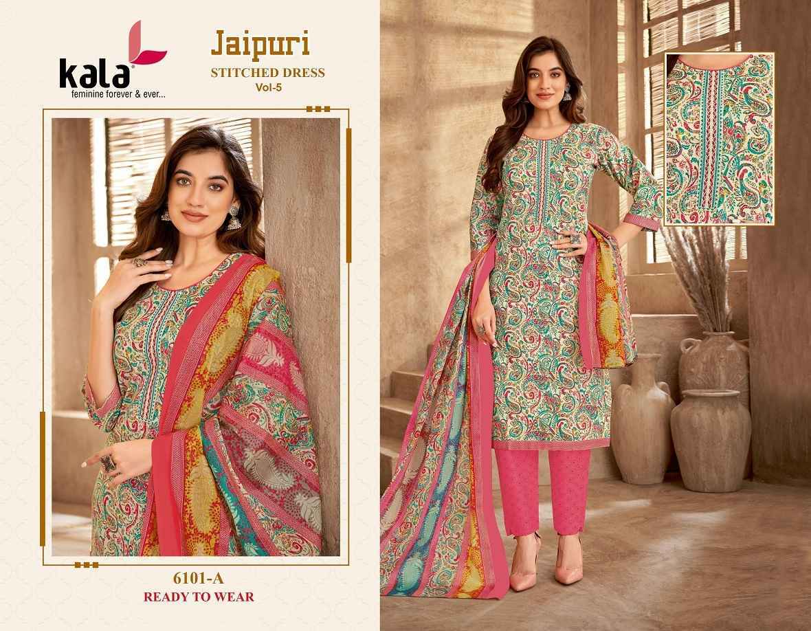 Kala Jaipuri Vol-5 Cotton Readymade Dress (12 Pc Catalog)