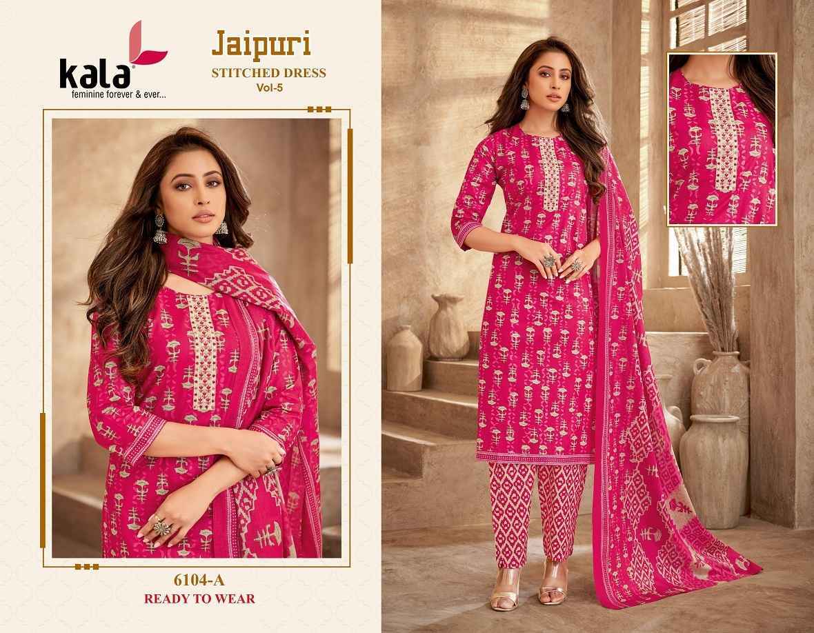 Kala Jaipuri Vol-5 Cotton Readymade Dress (12 Pc Catalog)