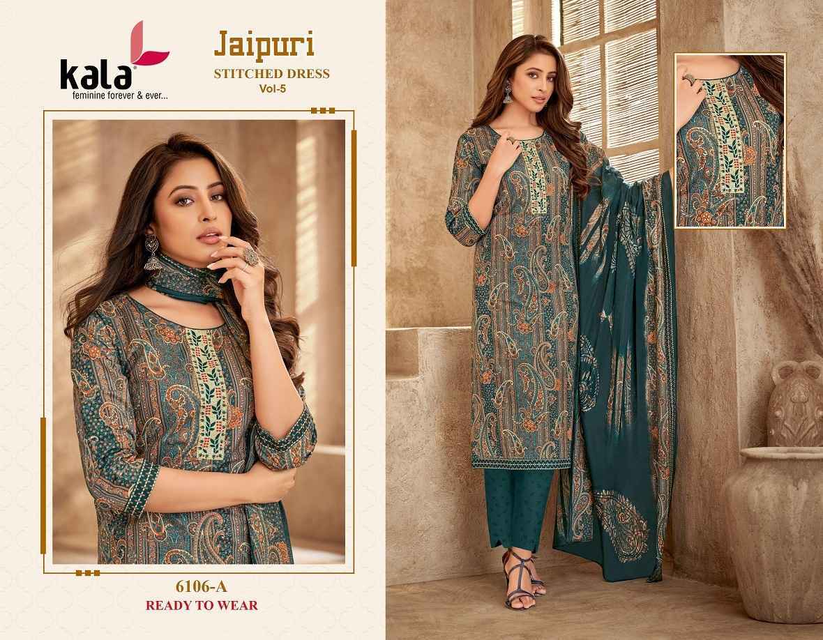 Kala Jaipuri Vol-5 Cotton Readymade Dress (12 Pc Catalog)