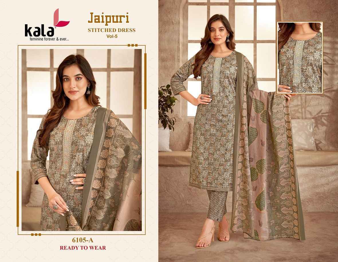 Kala Jaipuri Vol-5 Cotton Readymade Dress (12 Pc Catalog)