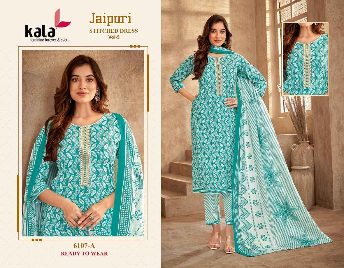 Kala Jaipuri Vol-5 Cotton Readymade Dress (12 Pc Catalog)