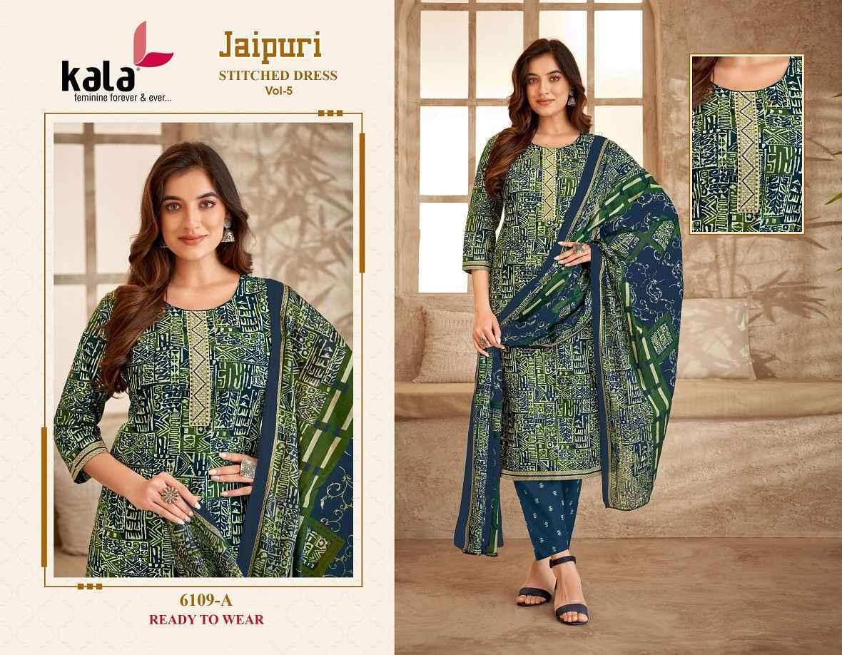 Kala Jaipuri Vol-5 Cotton Readymade Dress (12 Pc Catalog)