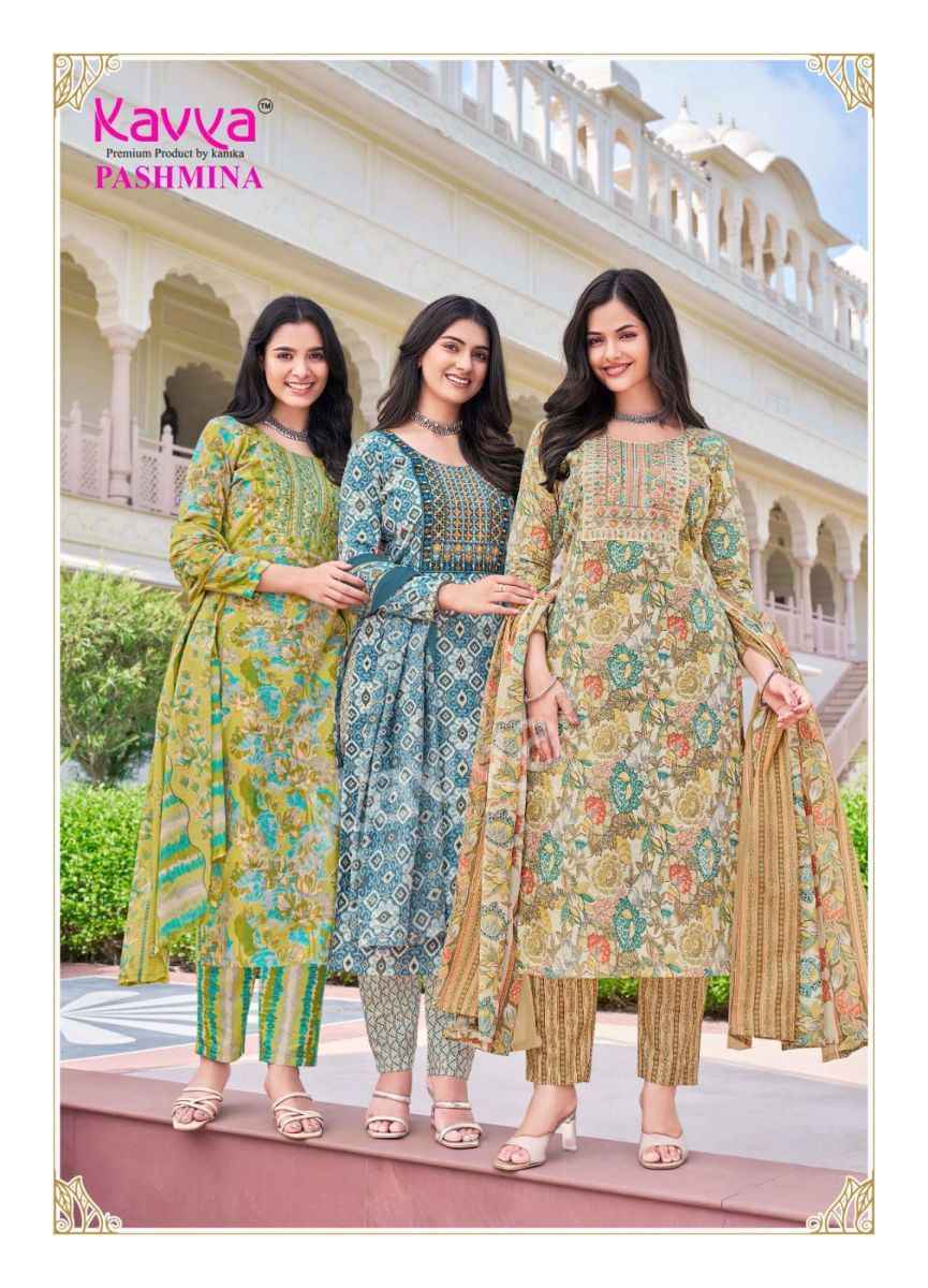 Kavya Pashmina Vol-9 Cotton Readymade Suit (10 pcs Catalogue)