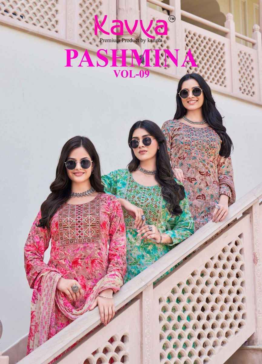 Kavya Pashmina Vol-9 Cotton Readymade Suit (10 pcs Catalogue)