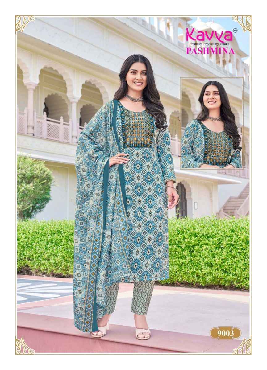 Kavya Pashmina Vol-9 Cotton Readymade Suit (10 pcs Catalogue)