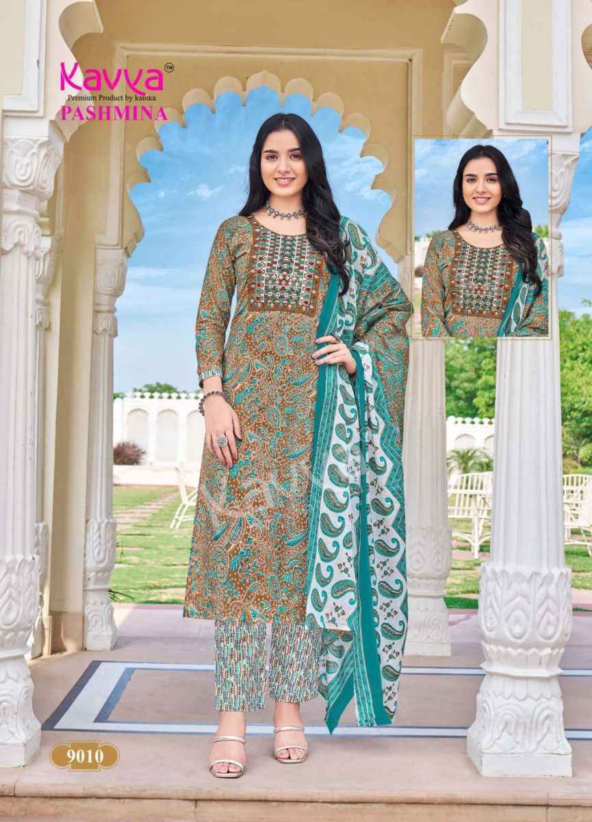 Kavya Pashmina Vol-9 Cotton Readymade Suit (10 pcs Catalogue)