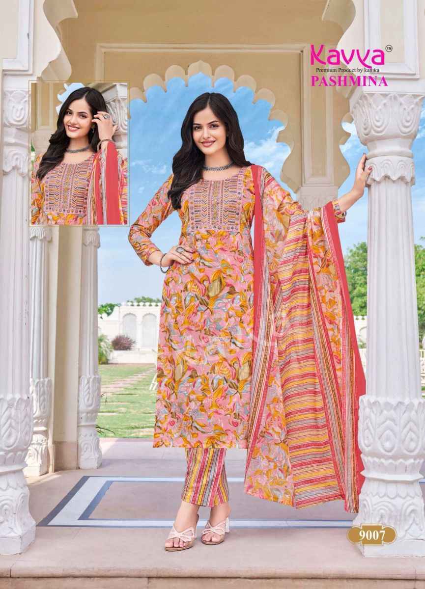 Kavya Pashmina Vol-9 Cotton Readymade Suit (10 pcs Catalogue)