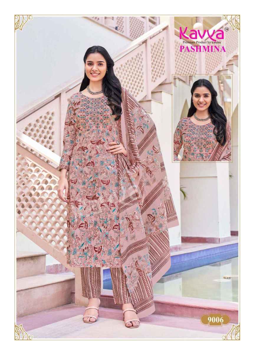 Kavya Pashmina Vol-9 Cotton Readymade Suit (10 pcs Catalogue)