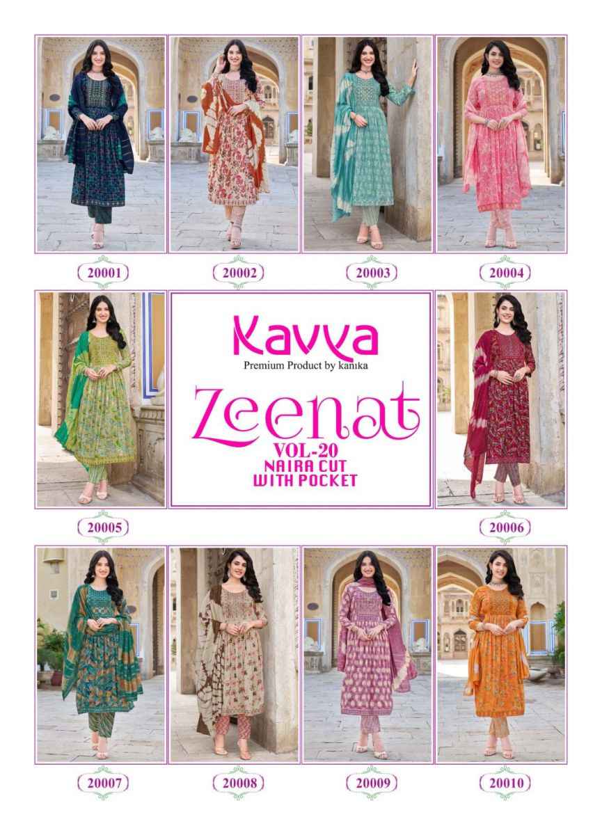 Kavya Zeenat Vol-20 Capsule Readymade Suit (10 pcs Catalogue)