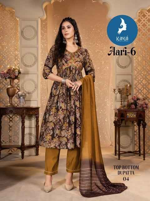 Kaya Aari Vol-6 Chanderi Modal Readymade Suit (8 pcs Catalogue)