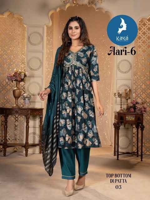 Kaya Aari Vol-6 Chanderi Modal Readymade Suit (8 pcs Catalogue)