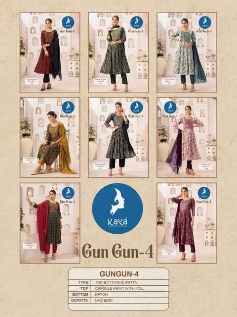 Kaya Gungun Vol-4 Cotton Readymade Suit (8 pcs Catalogue)