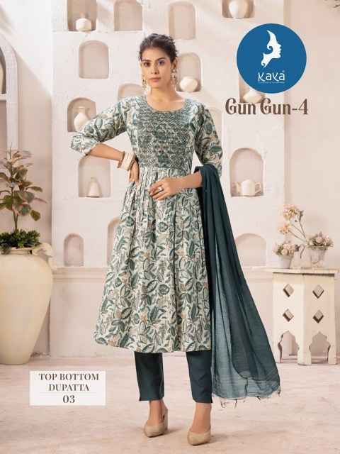 Kaya Gungun Vol-4 Cotton Readymade Suit (8 pcs Catalogue)