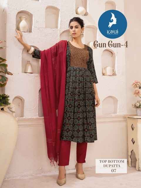 Kaya Gungun Vol-4 Cotton Readymade Suit (8 pcs Catalogue)