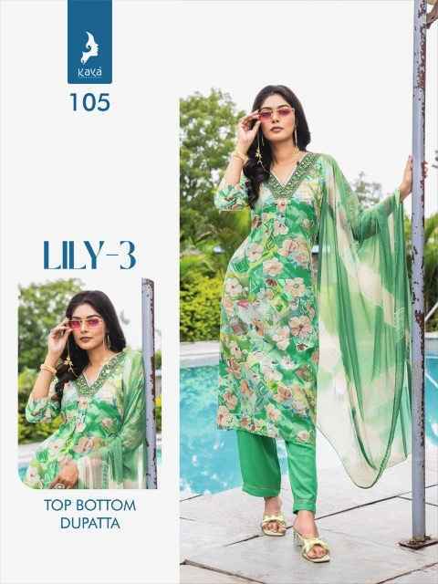 Kaya Lily Vol-3 Rayon Readymade Suit (8 pcs Catalogue)