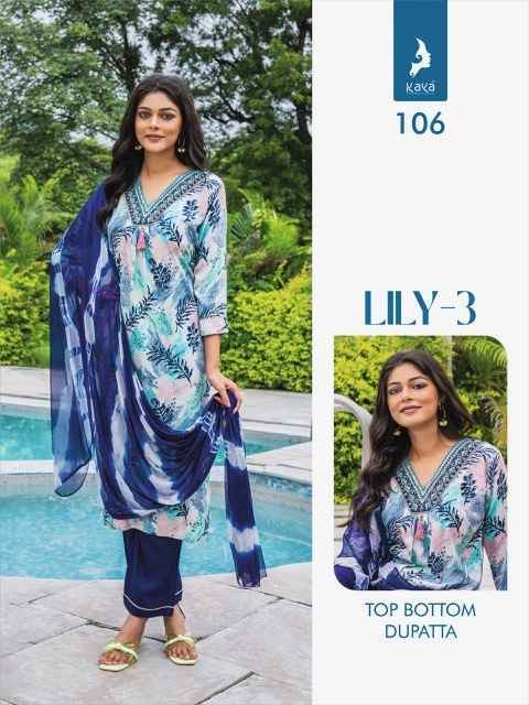 Kaya Lily Vol-3 Rayon Readymade Suit (8 pcs Catalogue)