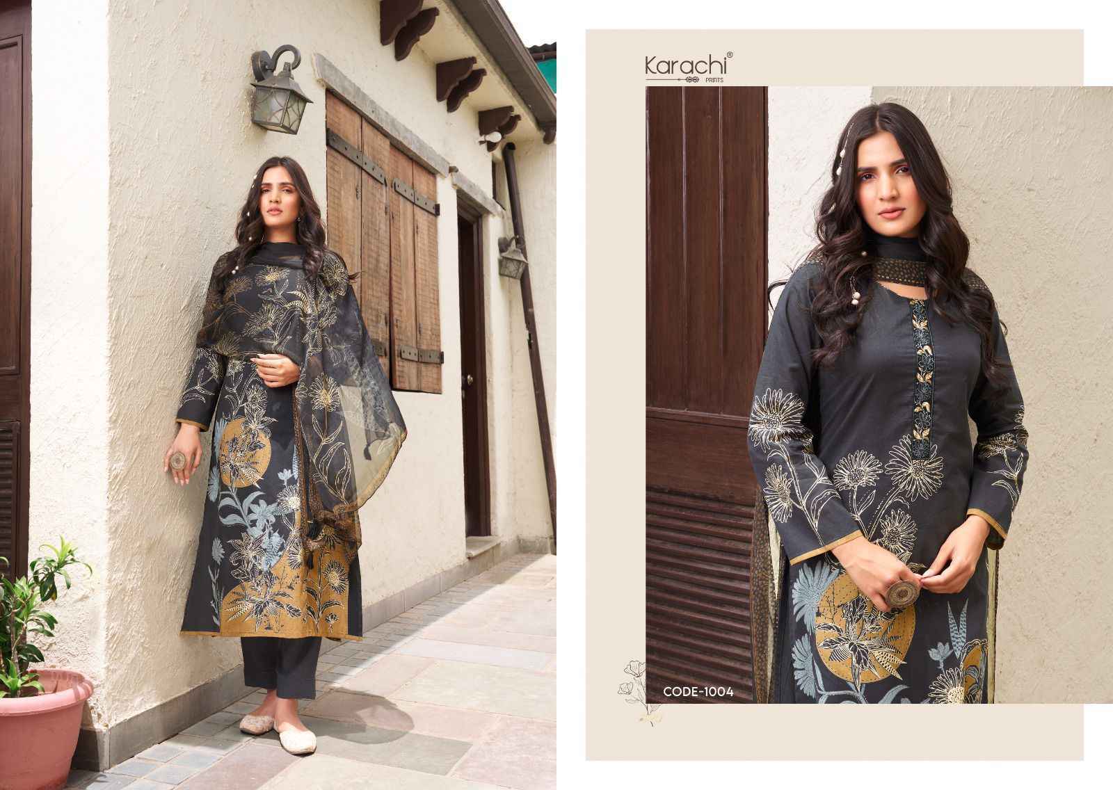 Kesar Karachi Prints Bahara Lawn Dress Material 6 pcs Catalogue