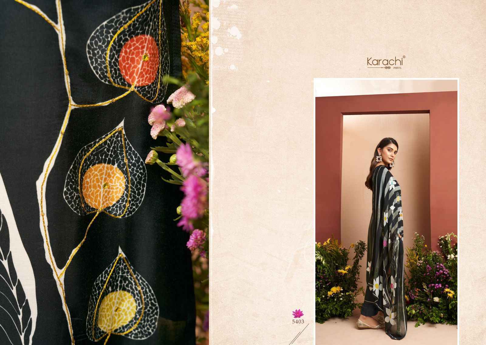 Kesar Karachi Prints Evara Muslin Dress Material (4 pcs Catalogue)