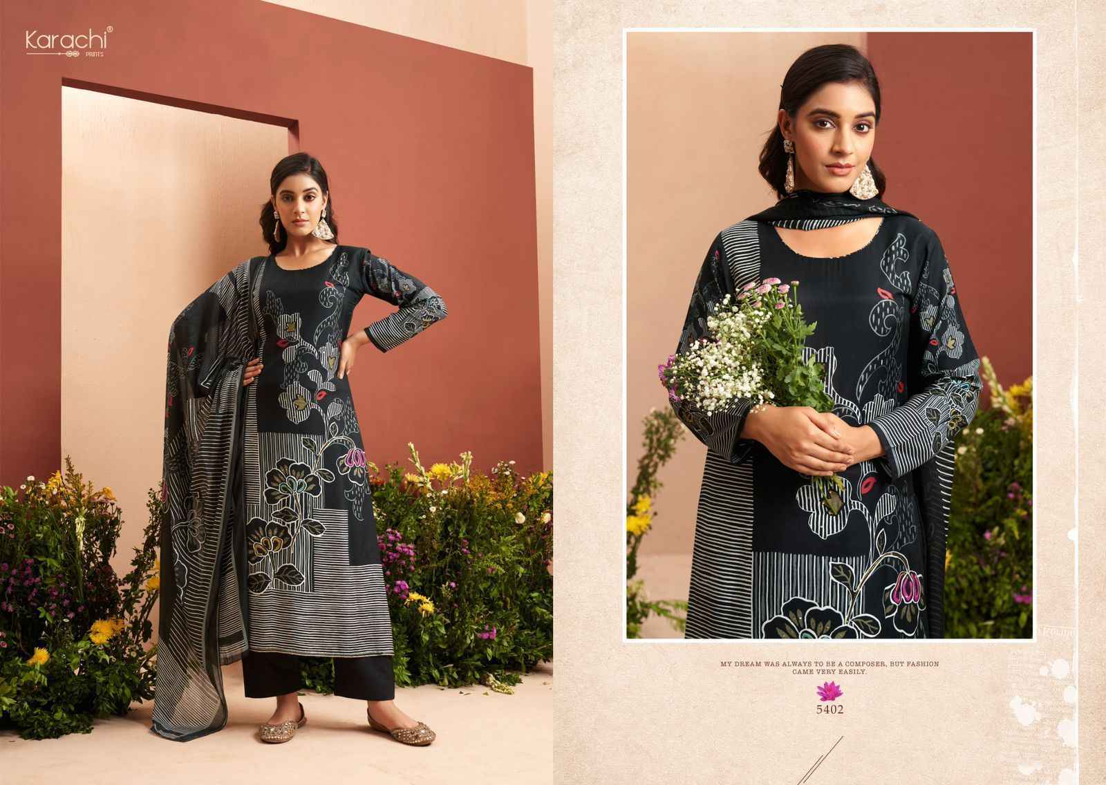 Kesar Karachi Prints Evara Muslin Dress Material (4 pcs Catalogue)