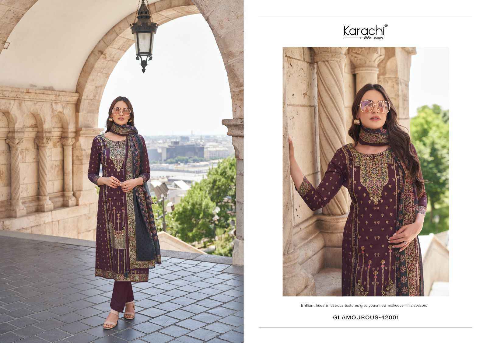 Kesar Karachi Prints Glamaurous Viscose Dress Material (4 pcs Catalogue)