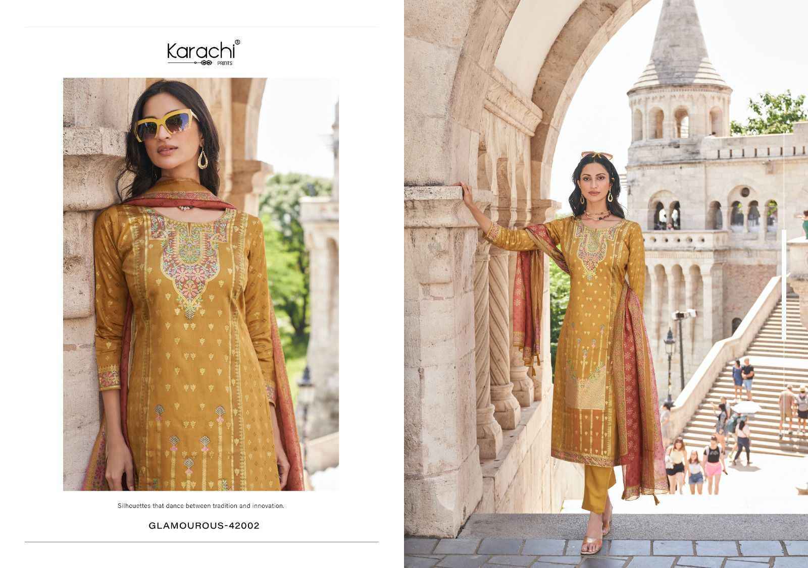 Kesar Karachi Prints Glamaurous Viscose Dress Material (4 pcs Catalogue)