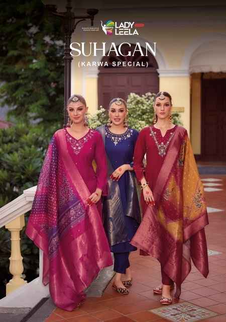 Lady Leela Suhagan Karwa Chauth Special Readymade Suit (4 Pc Catalog)