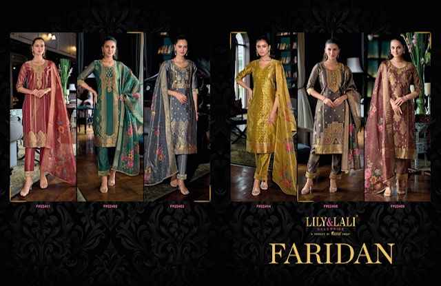 Lily & Lali Faridan Banarasi Silk Kurti Combo 6 pcs Catalogue