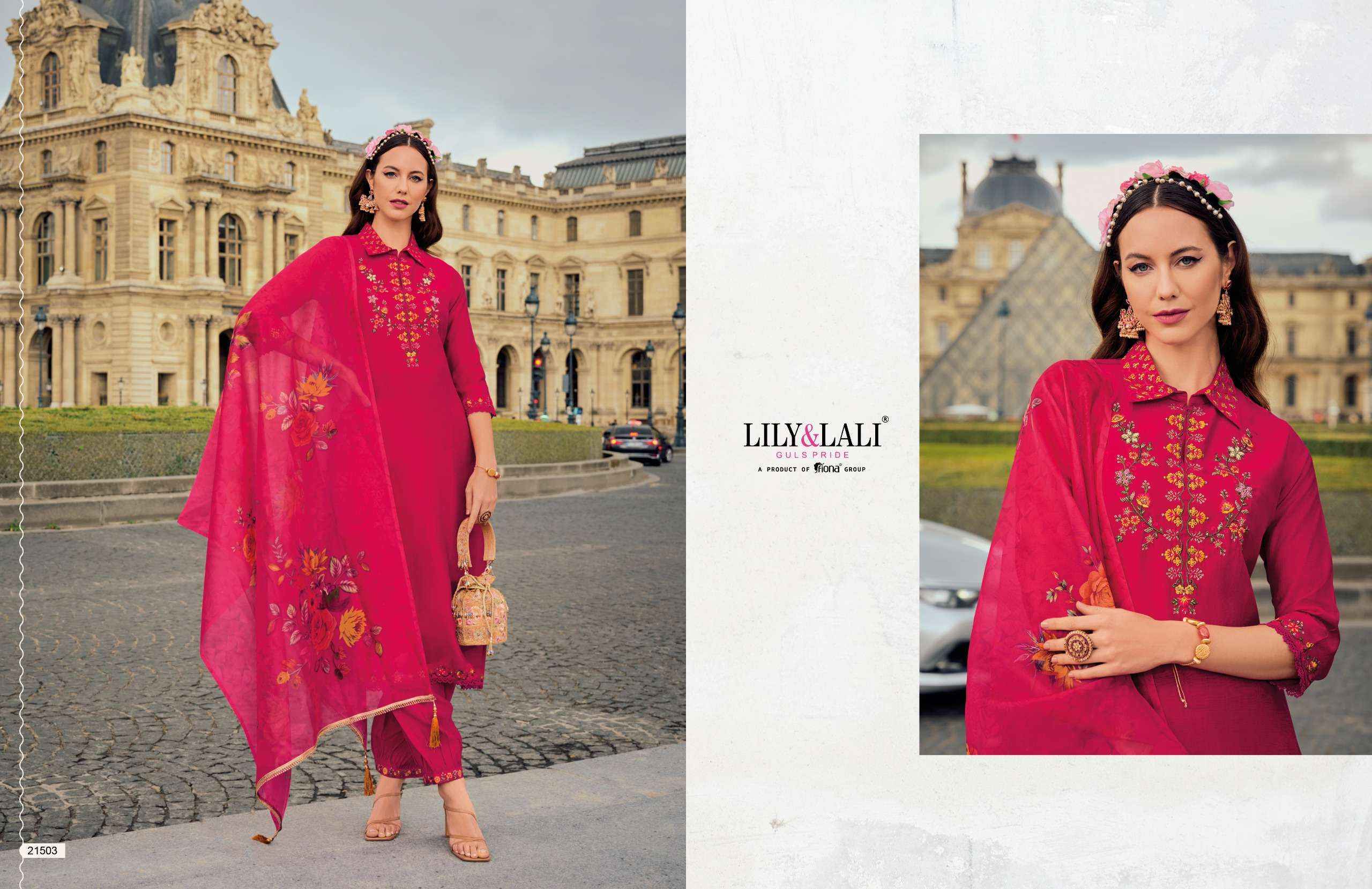 Lily & Lali Khwaish Viscose Silk Readymade Suit (6 pcs Catalogue)