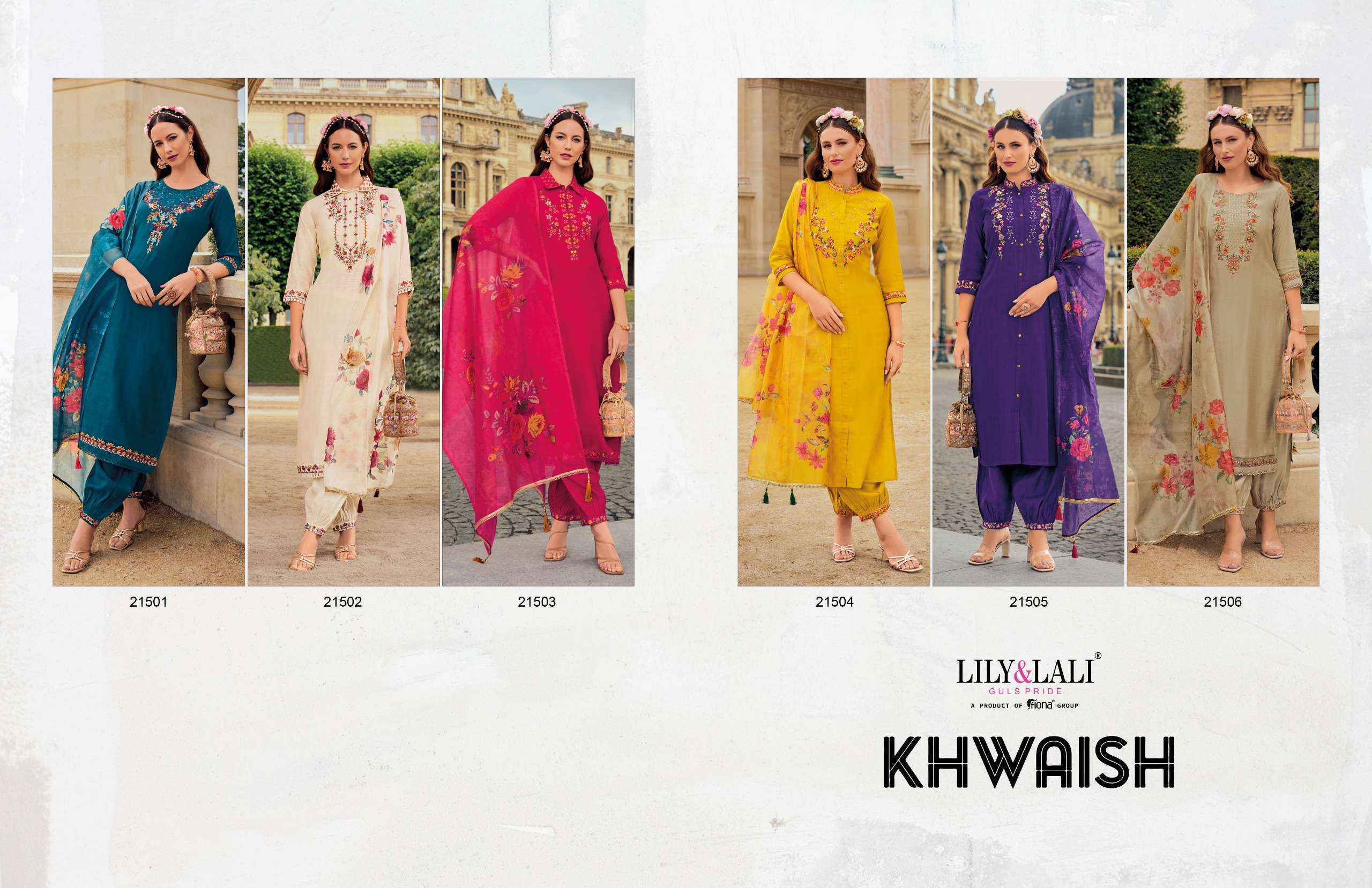 Lily & Lali Khwaish Viscose Silk Readymade Suit (6 pcs Catalogue)