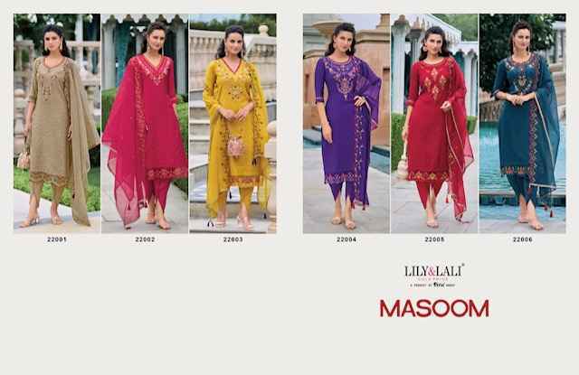 Lily & Lali Masoom Viscose Silk Kurti Combo 6 pcs Catalogue