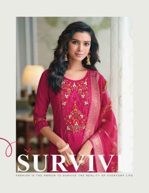 Lily & Lali Rubab Viscose Silk Readymade Suit (6 pcs Catalogue)